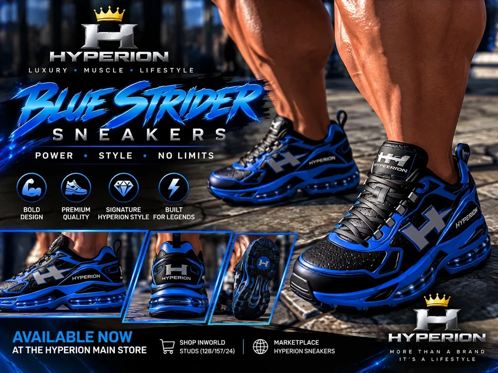 HYPERION BLUE STRIDER SNEAKERS Step into something new with the… - Roid ...