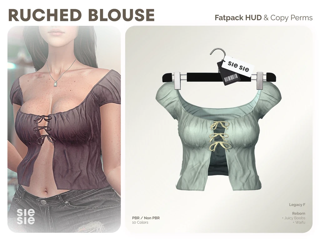 Ruched Blouse by Sie Sie @ Tres Chic