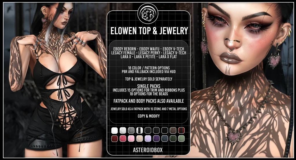 Elowen Top &amp; Jewelry by AsteroidBox @ ACCESS