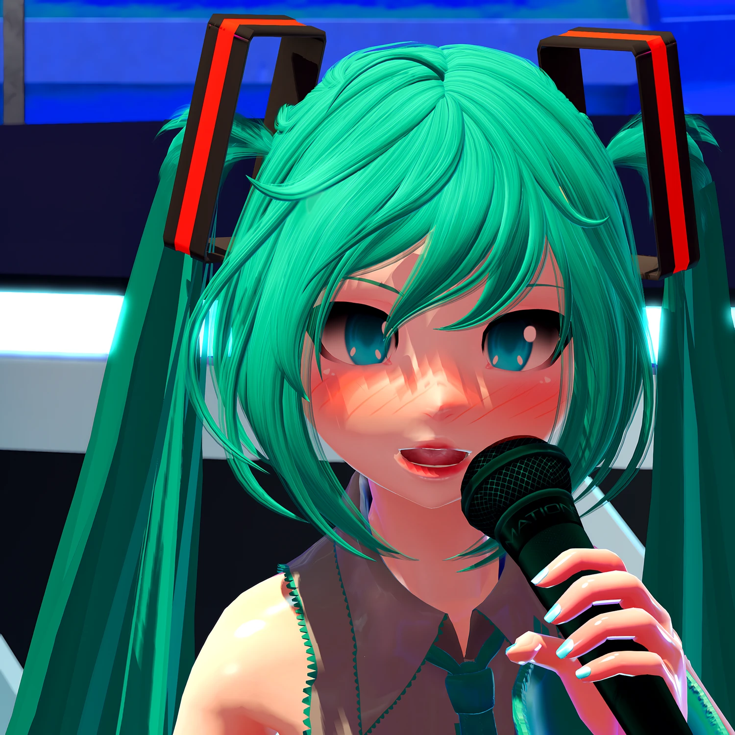 Hatsune Miku CV01 Profile Snapshot - Sending Virtual Hugs